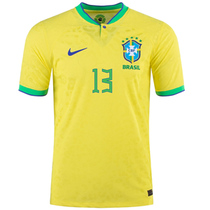 Nike Brazil Dani Alves Home Jersey 22/23 (Dynamic Yellow/Paramount Blue)