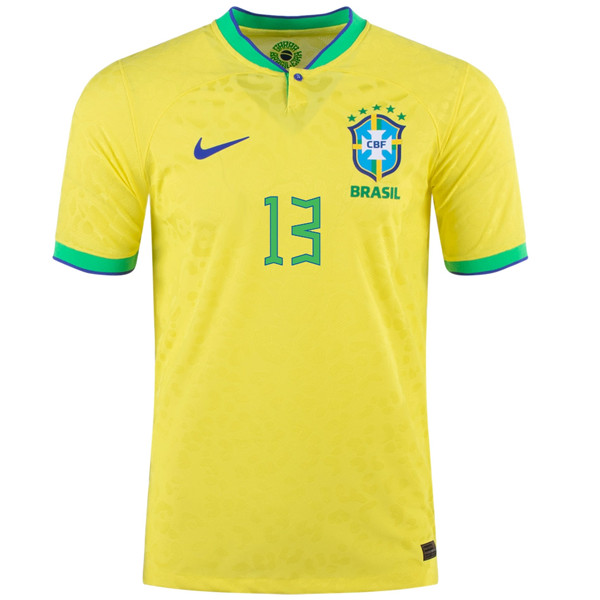 Camiseta Nike Brasil Neymar Jr. Local 22/23 (Amarillo dinámico/Azul supremo)