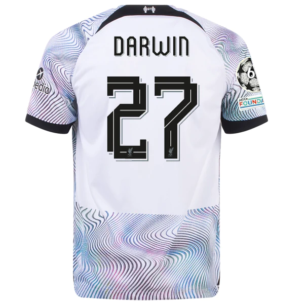 Nike Liverpool Darwin Nunez Away Jersey W Champions League Patches 22 Soccer Wearhouse 6347