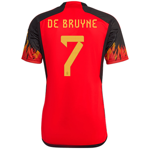 adidas Belgium Kevin De Bruyne Home Jersey 22/23 (Red/Black)