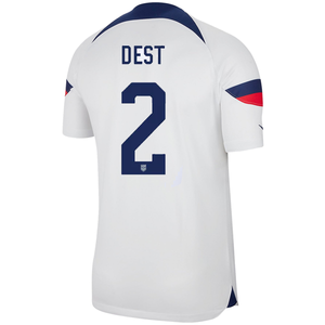 Nike United States Authentic Match Sergino Dest Home Jersey 22/23 (White/Loyal Blue)