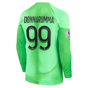 Nike Paris Saint-Germain Gianluigi Donarumma Goalkeeper Jersey w/ Ligue 1 Champion Patch22/23 (Green Strike/Black)