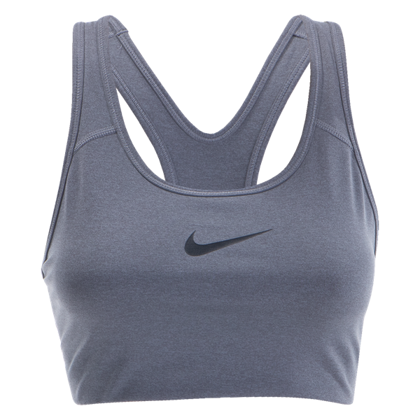Nike Women's Pro Classic Swoosh Sports Bra (Heather Grey) | Soccer Wearhouse