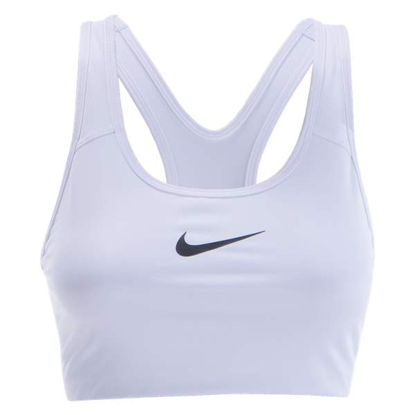 Nike Women Pro Classic Swoosh Sports Bra (White) - Soccer Wearhouse