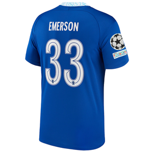 Nike Chelsea Emerson Home Jersey w/ Champions League + Club World Cup Patches 22/23 (Rush Blue)