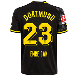 Puma Borussia Dortmund Emre Can Away Jersey w/ Bundesliga Patch 22/23 (Puma Black/Asphalt)