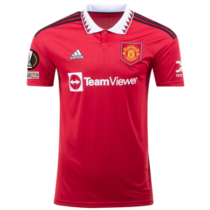 adidas Manchester United Antony Home Jersey w/ Europa League Patches 22/23 (Real Red)