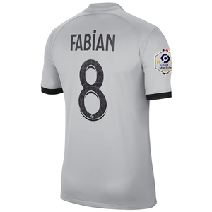 Nike Paris Saint-Germain Fabian Away Jersey w/ Ligue 1 Champion Patch 22/23 (Light Smoke/Black)