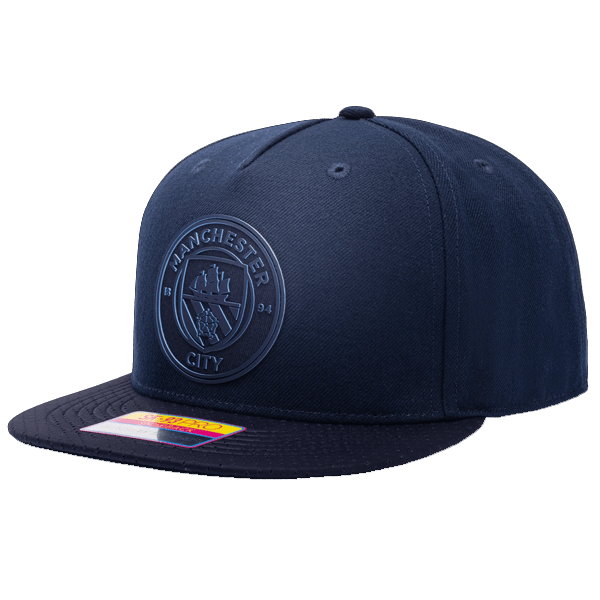 Fan Ink Manchester City Elite Snapback Hat (Navy) | SoccerWearhouse