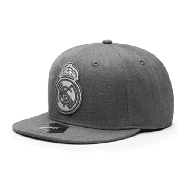 Fan Ink Real Madrid Platinum Snapback Hat (Grey) | SoccerWearhouse