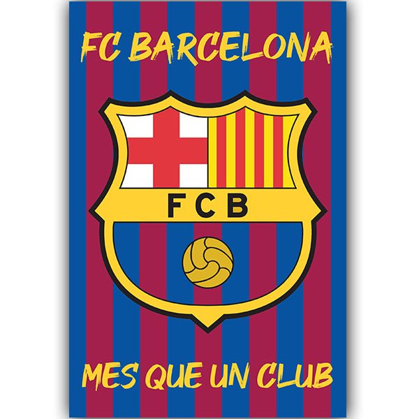 FC Barcelona Crest "Mes Que Un Club" Poster | SoccerWearhouse