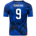 Camiseta Nike Estados Unidos Jesus Ferreira Visitante 22/23 (Azul brillante/Blanco)