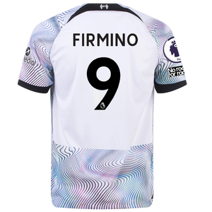 Nike Liverpool Roberto Firmino Away Jersey w/ EPL + No Room For Racism Patches 22/23 (White/Black)