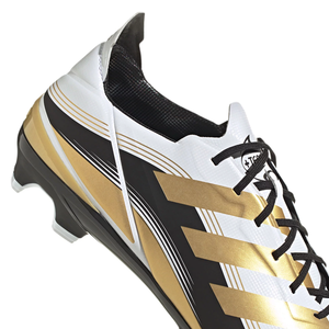 adidas Gamemode Firm Ground Soccer Cleats (Cloud White/Gold Metallic)