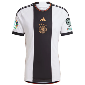 adidas Germany Home Jersey w/ Euro Qualifying Patches 22/23 (White/Black)