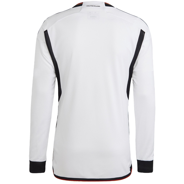 Adidas Men's Germany 2022 Home Long Sleeve Jersey - White, L