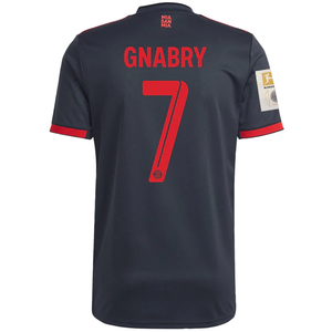 adidas Bayern Munich Serge Gnabry Third Jersey w/ Bundesliga +10 Times Winner Patches 22/23 (Night Grey)