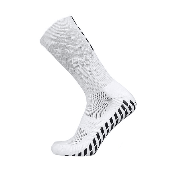 Grip Anti-Slip Diamond Socks (White/Black) | SoccerWearhouse