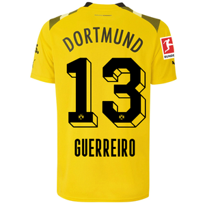 Puma Borussia Dortmund Guerreiro Cup Jersey w/ Bundesliga Patch 22/23 (Cyber Yellow/Black)