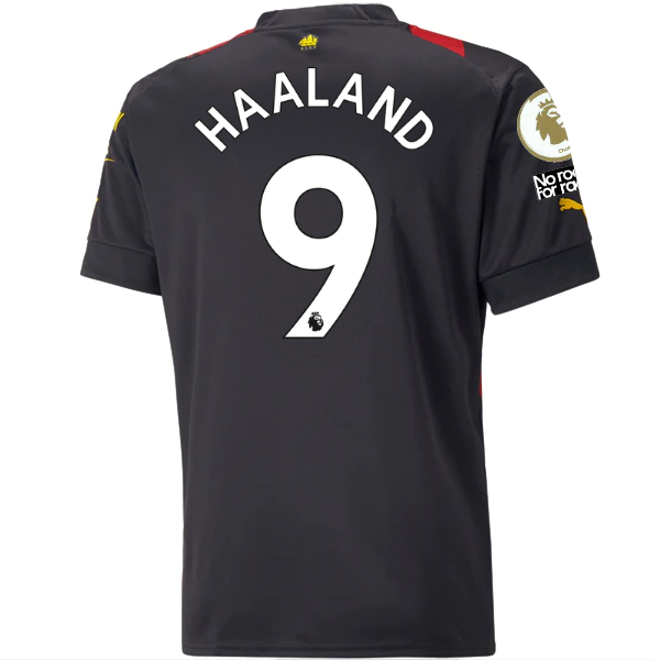 Puma Manchester City Erling Haaland Away Jersey w/ EPL + No Room For R
