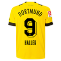Puma BVB Dortmund Sebastian Haller Home Jersey w/ Bundesliga Patch 22/23 (Cyber Yellow/Black)