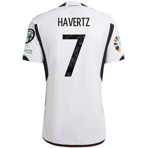 adidas Germany Kai Havertz Home Jersey w/ Euro Qualifying Patches 22/23 (White/Black)