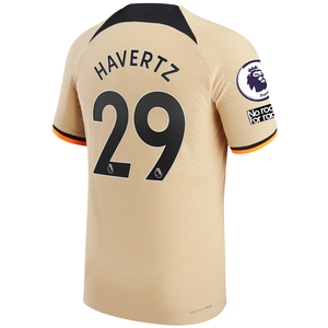 Nike Chelsea Match Authentic Kai Haverz Third Jersey w/ EPL + No Room For Racism + Club World Cup Patch 22/23 (Sesame/Black)