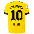 Puma BVB Dortmund Thorgan Hazard Home Jersey w/ Bundesliga Patch 22/23 (Cyber Yellow/Black)