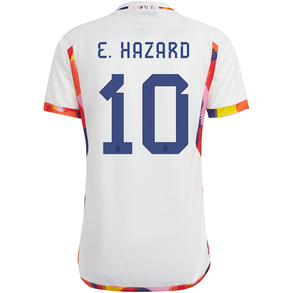 adidas Belgium Eden Hazard Away Jersey 22/23 (White/Multi) - Soccer ...