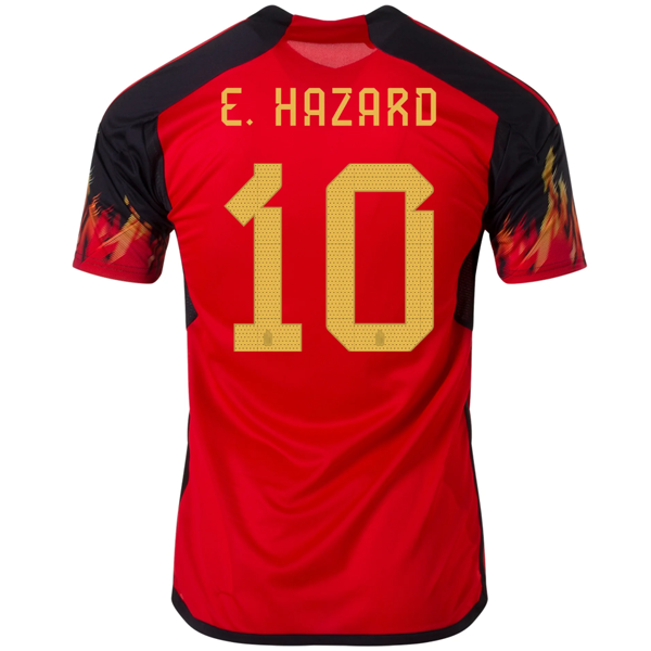 adidas Belgium Eden Hazard Home Jersey 22 23 Red Black Soccer Wearhouse