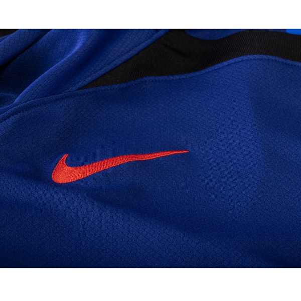 Camiseta Nike Holanda Steven Bergwijn Visitante 22/23 (Azul Profundo/Rojo Habanero)