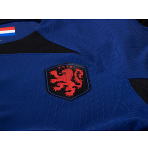 Camiseta Nike Holanda Match Authentic Visitante 22/23 (Azul Profundo/Rojo Habanero)