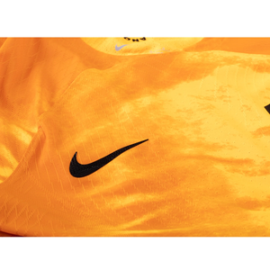 Nike Holanda Steven Bergwijn Match Authentic Home Jersey 22/23 (Naranja láser/Negro)