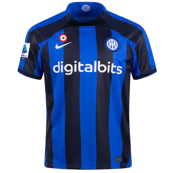 Nike Inter Milan Bastoni Home Jersey w/ Serie A + Copa Italia Patches -  Soccer Wearhouse