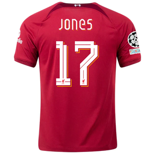 Nike Liverpool Curtis Jones Home Jersey w/ Champions League Patches 22/23 (Tough Red/Team Red)