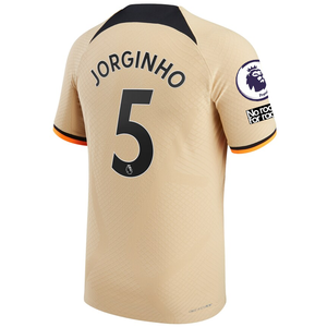 Nike Chelsea Match Authentic Jorginho Third Jersey w/ EPL + No Room For Racism + Club World Cup Patch 22/23 (Sesame/Black)