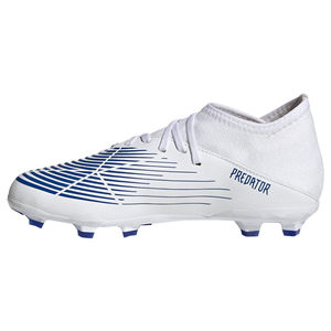 adidas Jr. Predator Edge .3 FG Soccer Cleats (White/Hi-Res Blue)