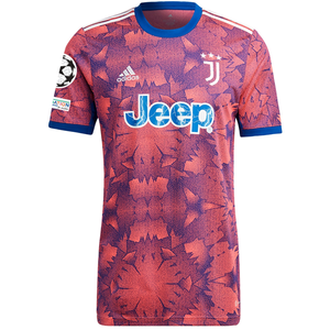 adidas Juventus Federico Chiesa Third Jersey w/ Champions League Patches 22/23 (Collegiate Royal/White)