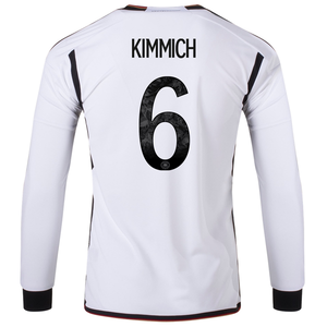 adidas Germany Joshua Kimmich Home Long Sleeve Jersey 22/23 (White/Black)