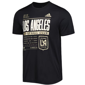 adidas LAFC Pregame T-Shirt (Black/Gold) - Soccer Wearhouse