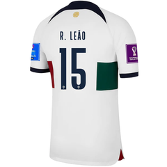 Nike Portugal Cristiano Ronaldo Away Jersey w/ World Cup 2022 Patches 22/23  (Sail/Obsidian)