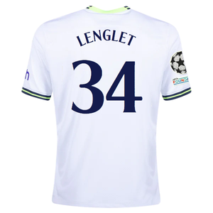 Nike Tottenham Clément Lenglet Home Jersey w/ Champions League Patches 22/23 (White)