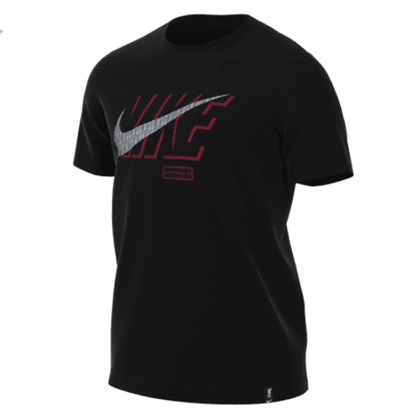 Black nike shirt with red swoosh online
