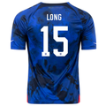Camiseta Nike Estados Unidos Aaron Long Away 22/23 (Azul brillante/Blanco)