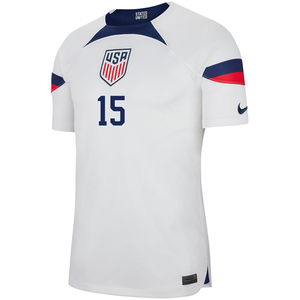 Nike United States Authentic Match Aaron Long Home Jersey 22/23 (White/Loyal Blue)