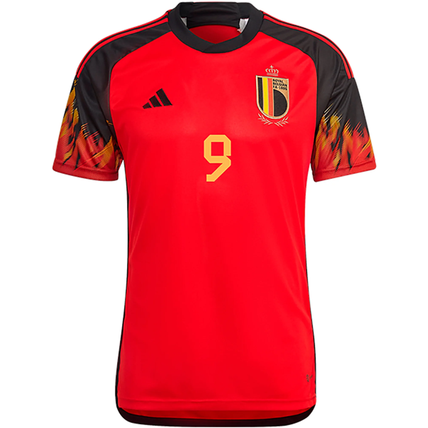 adidas Bélgica Romelu Lukaku Home Jersey 22/23 (Rojo/Negro)