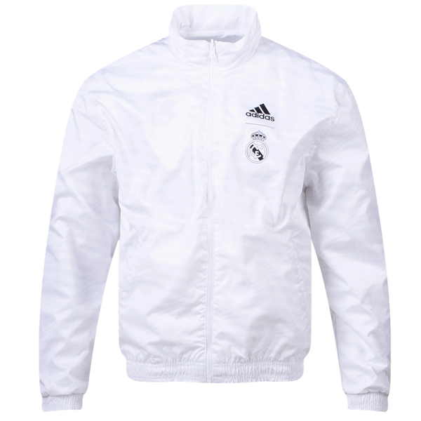 adidas Real Madrid Reversible Anthem Jacket (White) - Soccer Wearhouse