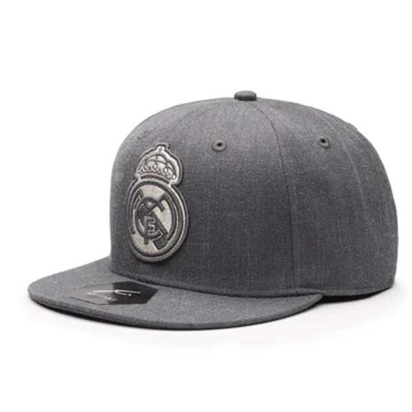 Fan Ink Real Madrid Platinum Snapback Hat (Grey)