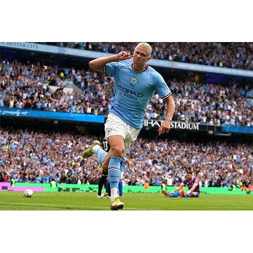 Manchester City Haaland Goal Celebration Poster | SoccerWearhouse