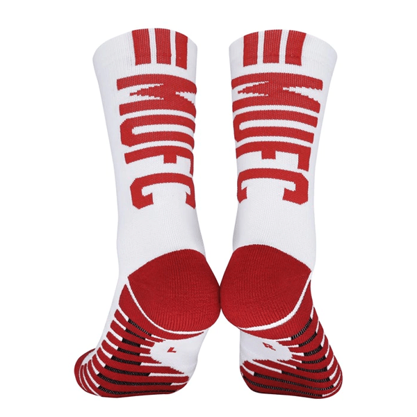 Manchester United Crew Socks (White/Red) | SoccerWearhouse